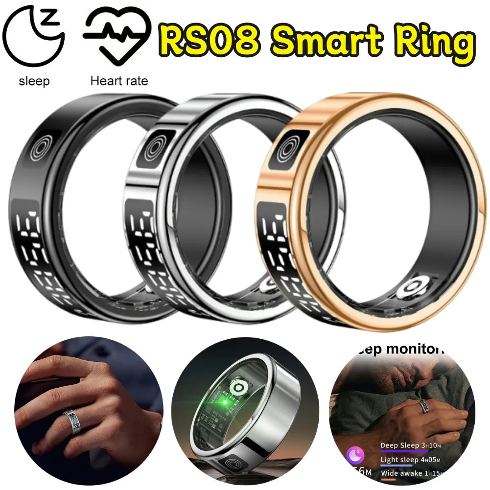 Alloyseed RS08 Smart Ring Health Monitor 5ATM Bluetooth 5.1