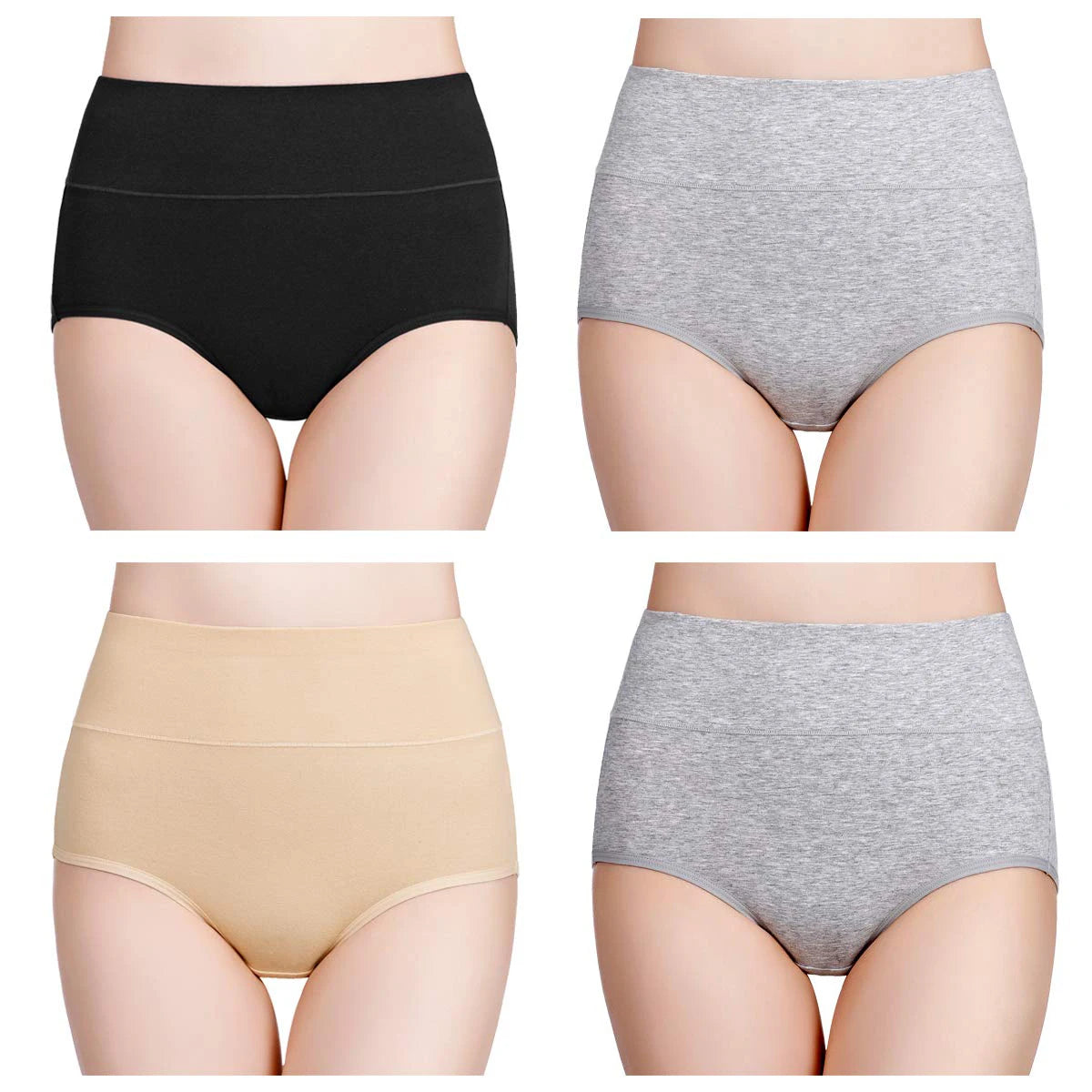 JOG MCERGCN High Waist Cotton Panties for Women Shaping Briefs