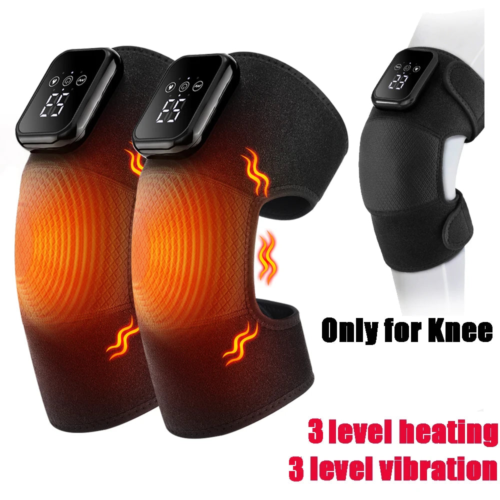 PASTSKY Electric Knee Massager 2 in 1 Heated Vibration Therapy