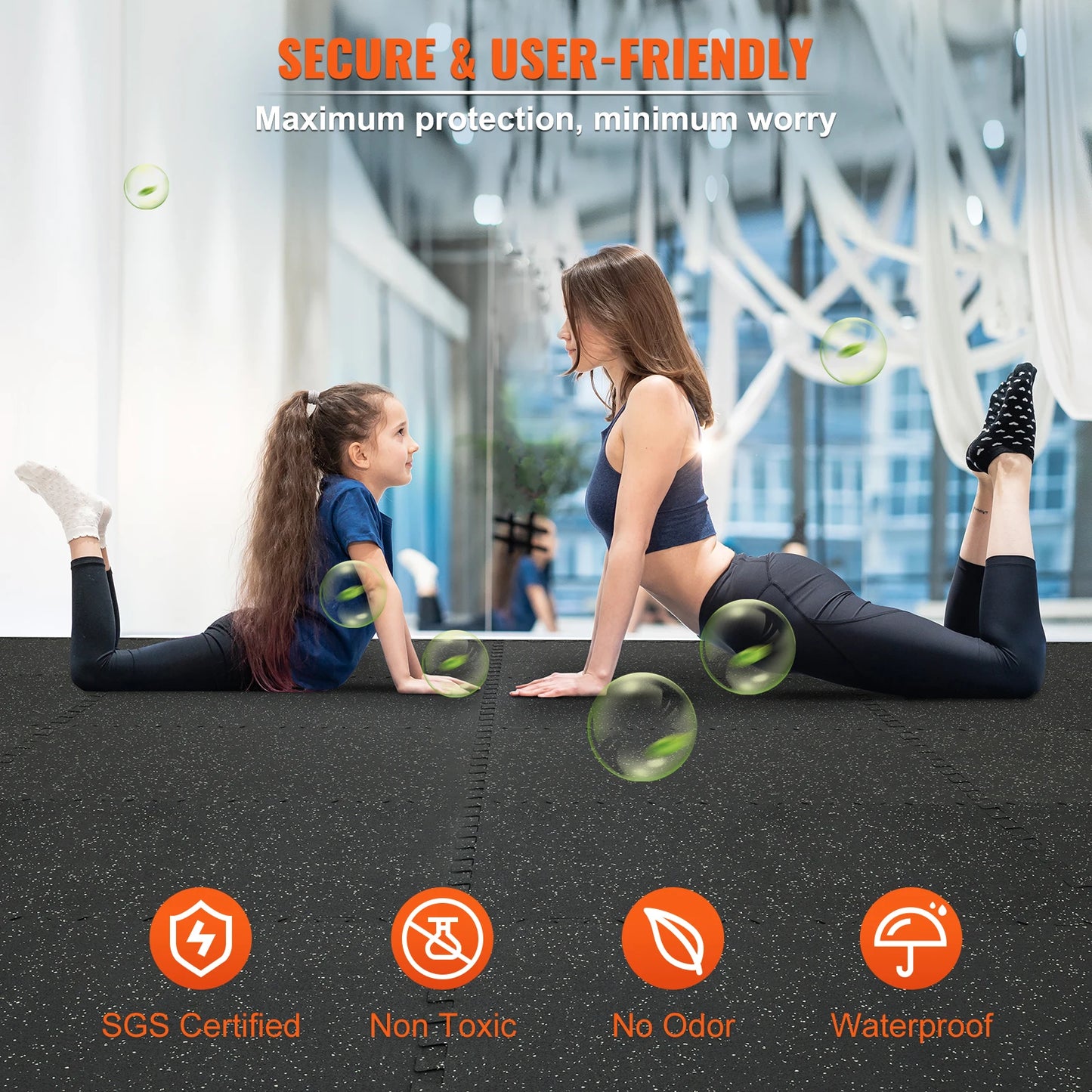 SucceBuy Interlocking Workout Mats EVA Foam Waterproof