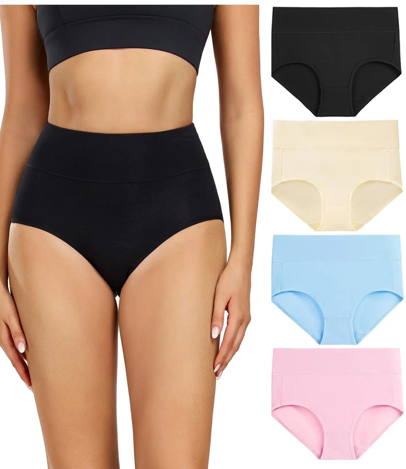 JOG MCERGCN High Waist Cotton Panties for Women Shaping Briefs