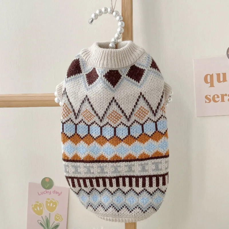 NONECN Bohemia Knit Pet Sweater Two Legged Cats Dogs