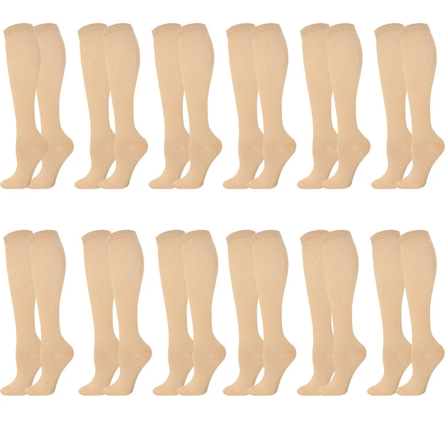 Zhejiang Craft of Weaving 12 Pairs Compression Socks for Men and Women Running