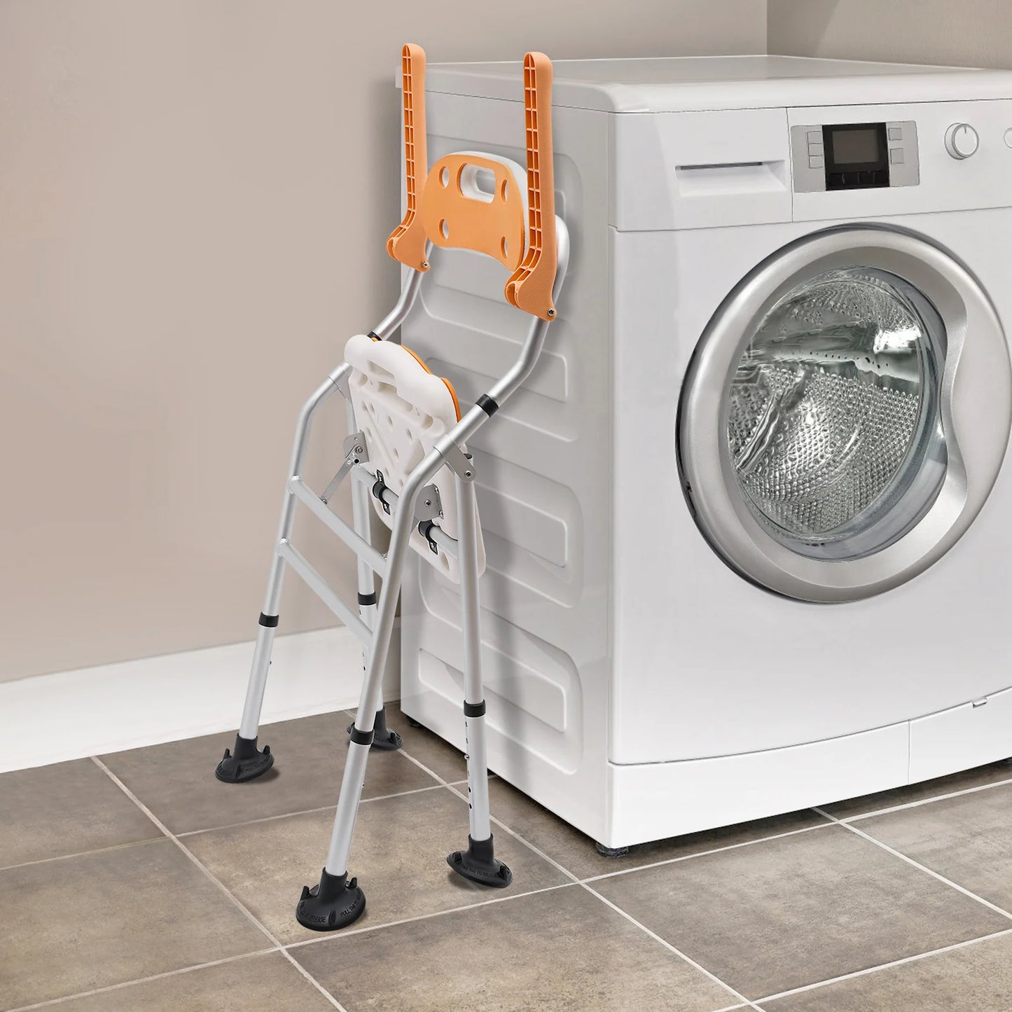 Bymaocar Folding Shower Chair With Adjustable Height Non Slip Feet