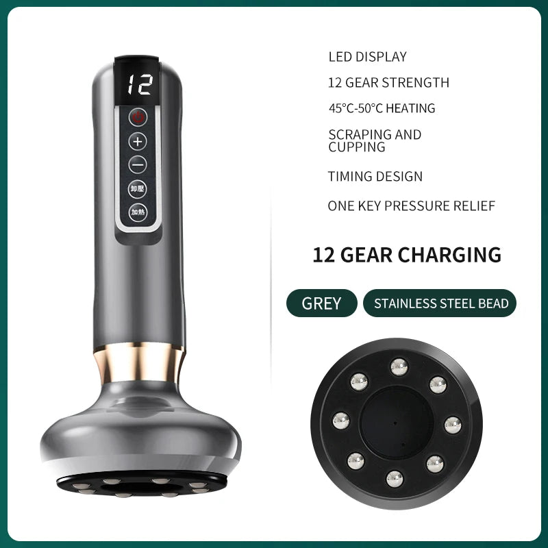 Hailicare Electric Cupping Massager Vacuum Suction Cup Gua Sha Infrared