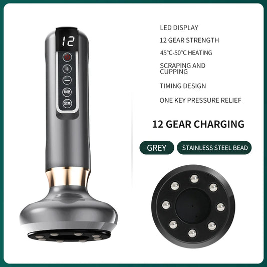 Hailicare Electric Cupping Massager Vacuum Suction Cup Gua Sha Infrared