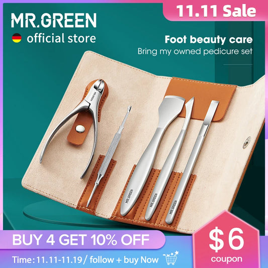 MR.GREEN Pedicure Knife Set Professional Ingrown Toenail Foot Care Tools