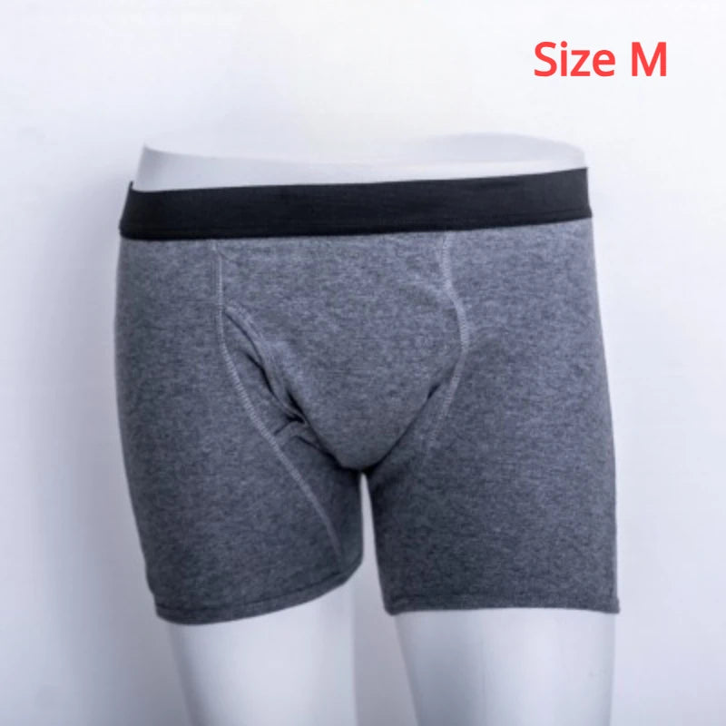 LEEDAMOO Men's Incontinence Underwear Postoperative Cotton Briefs