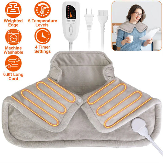 Electronic Heating Pad For Neck And Shoulders With 6 Modes