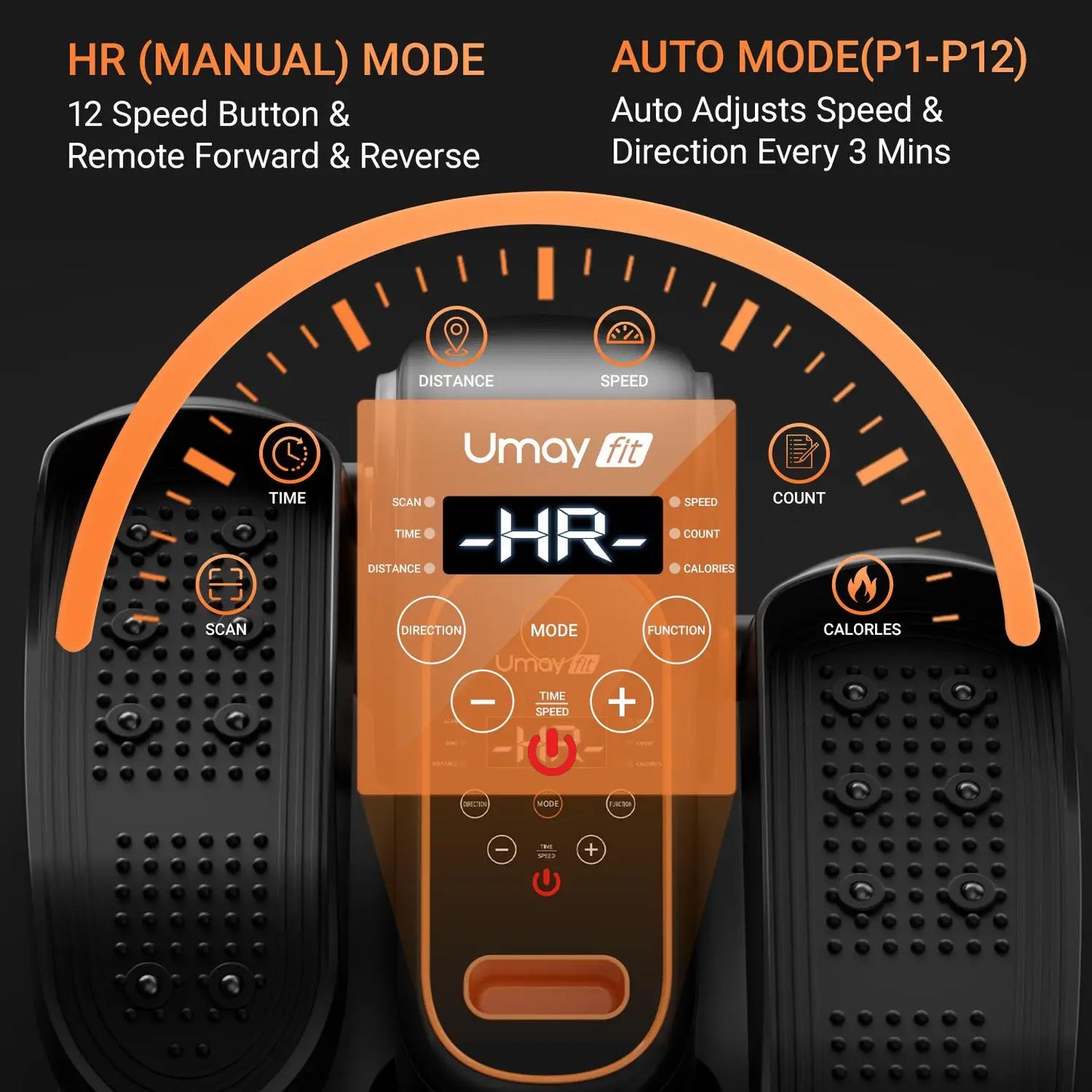 Cursor Fitness Quiet Under Desk Elliptical Seated Exerciser