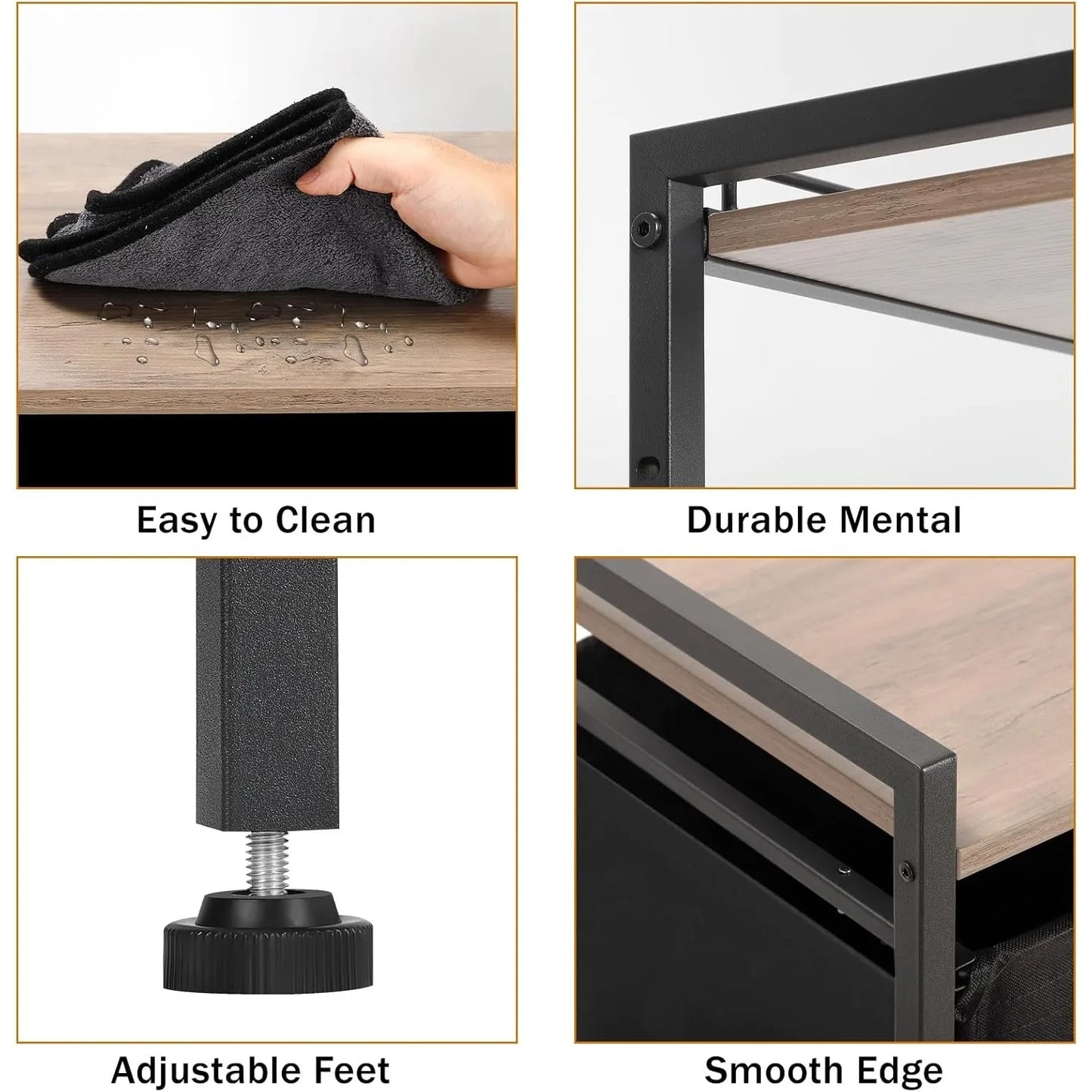 Height Adjustable Dog Bowl Stand With Storage Shelf