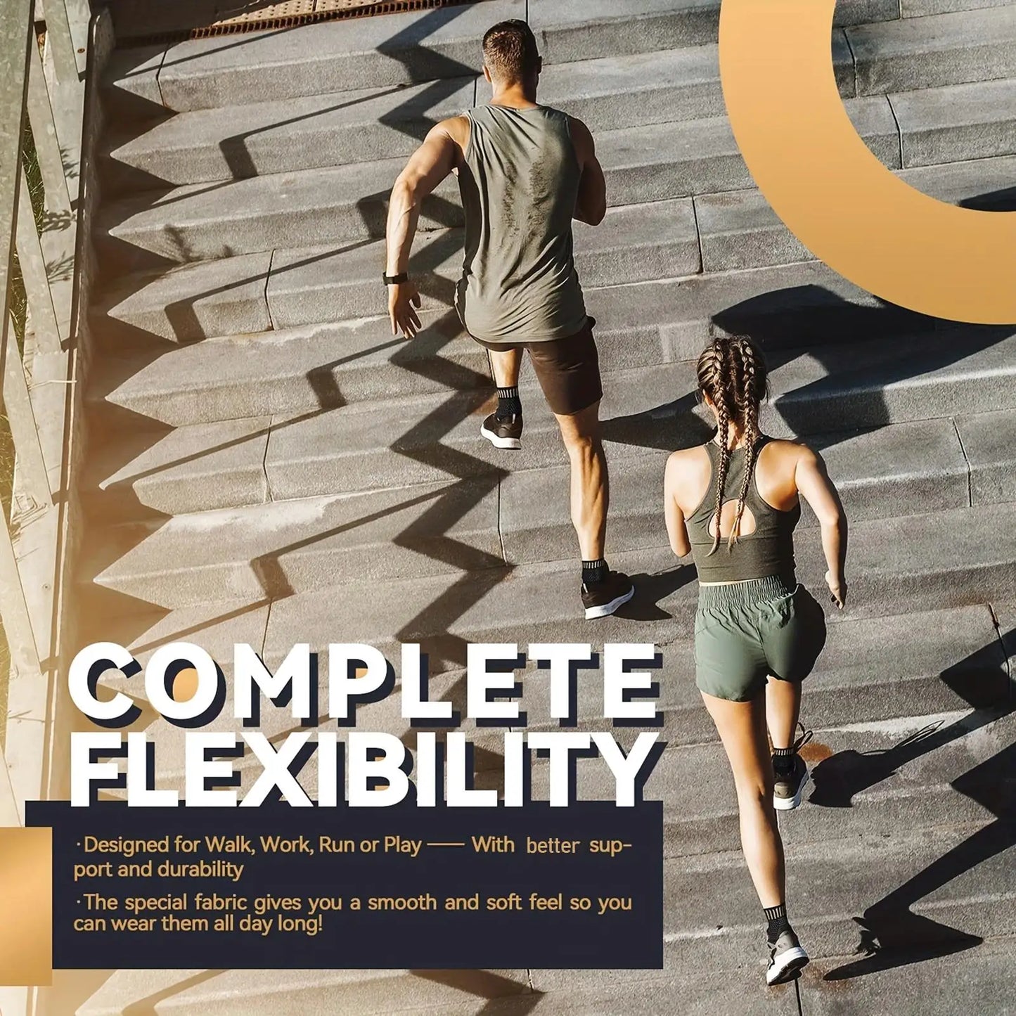 Hignconcerned Copper Ankle Support Compression Sleeve