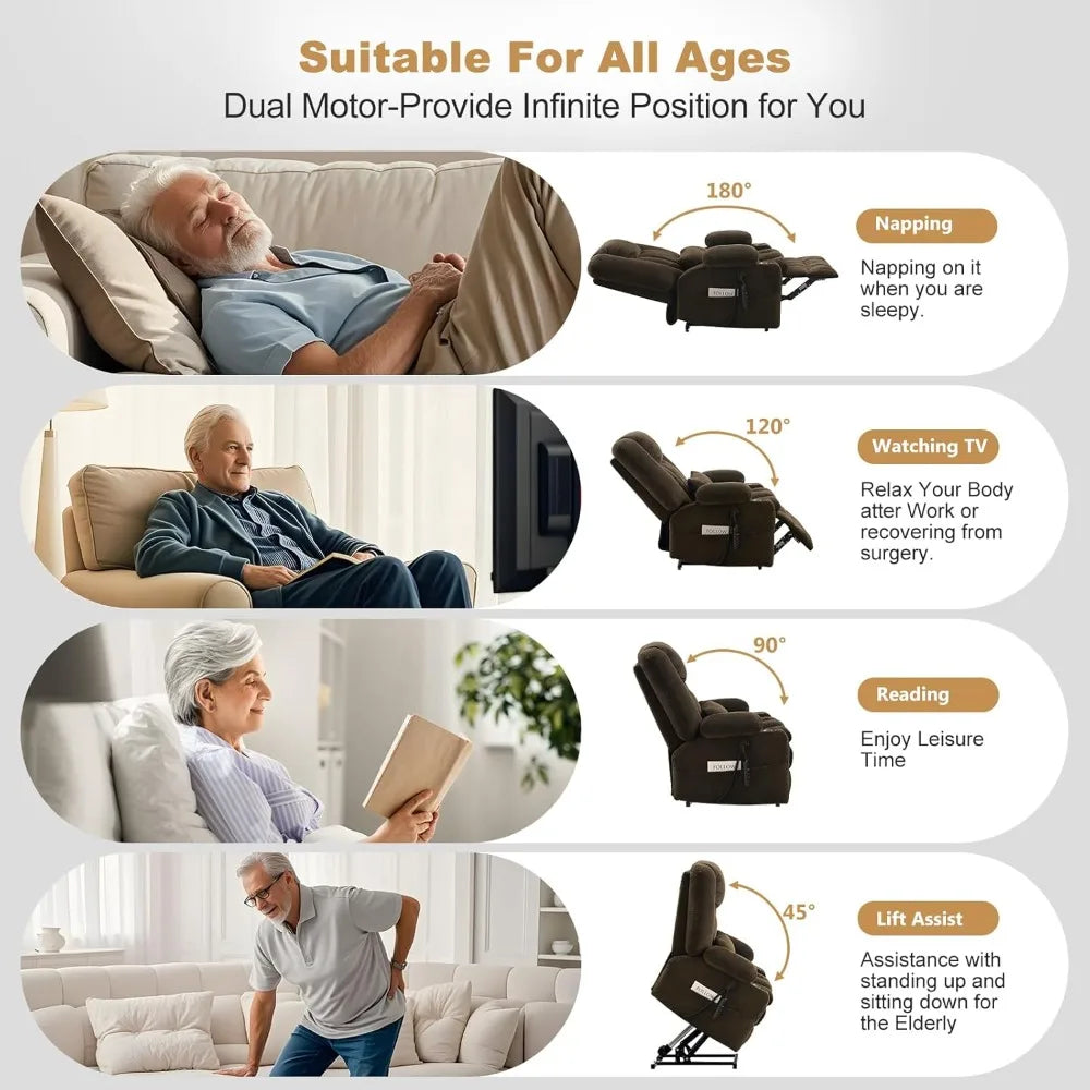 DAFIFY Electric Lift Recliner With Massage And Heat