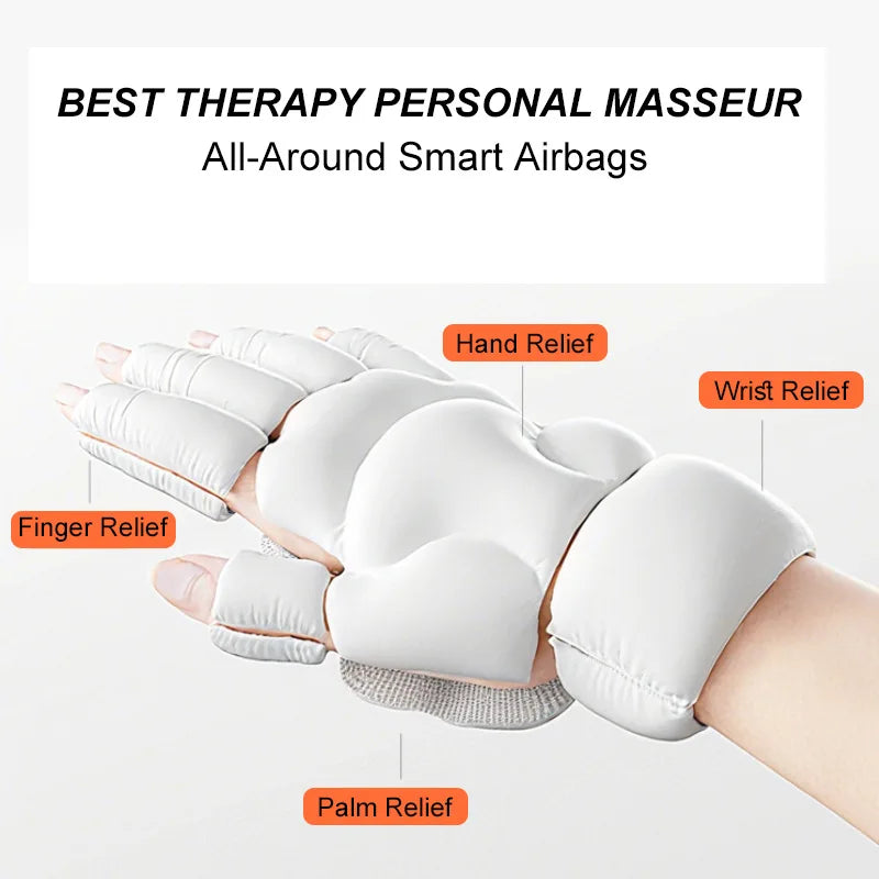 Electric Hand Massager With Finger Joint Kneading And Hot Compress