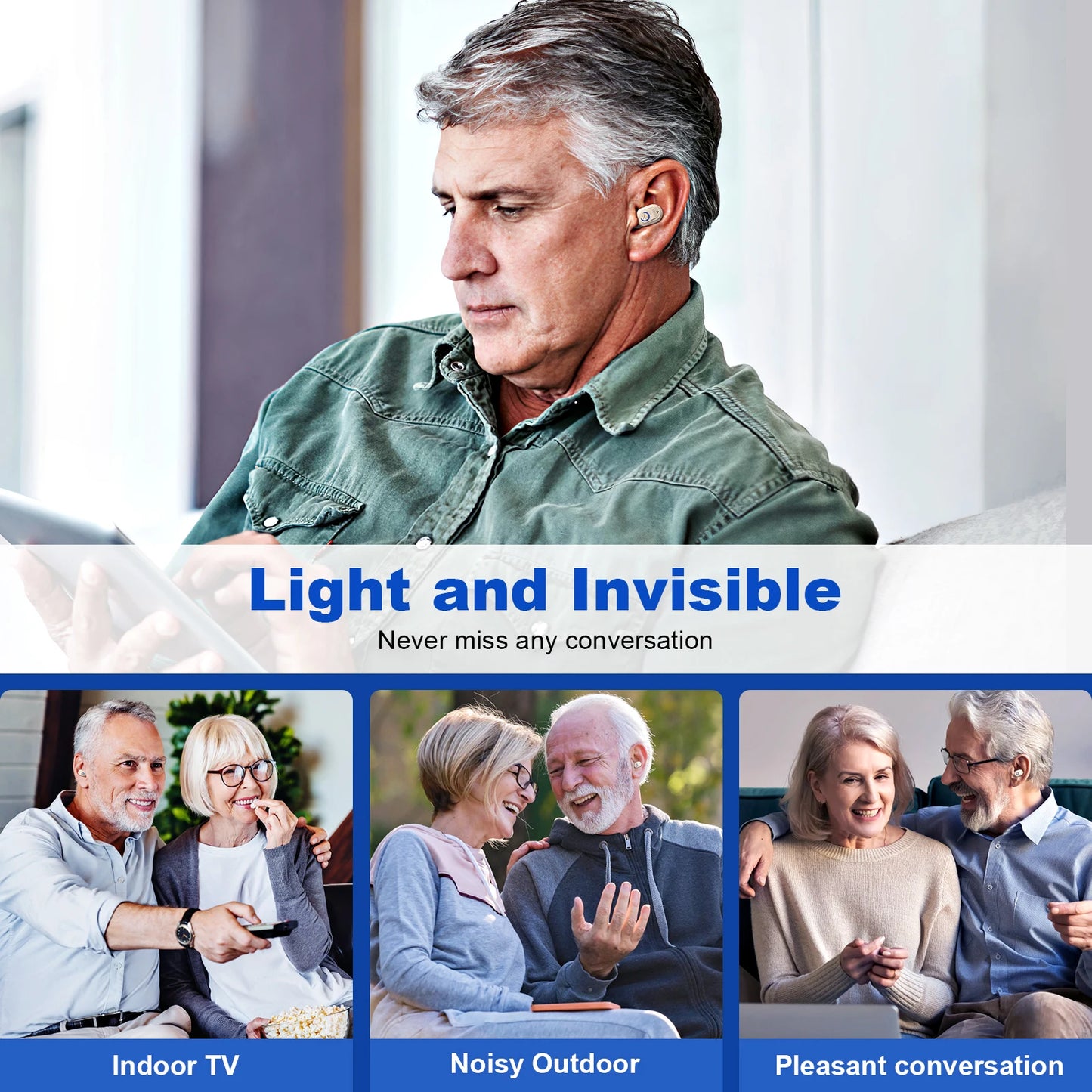 KF Concept Rechargeable In Ear Hearing Aids Mini Amplifiers