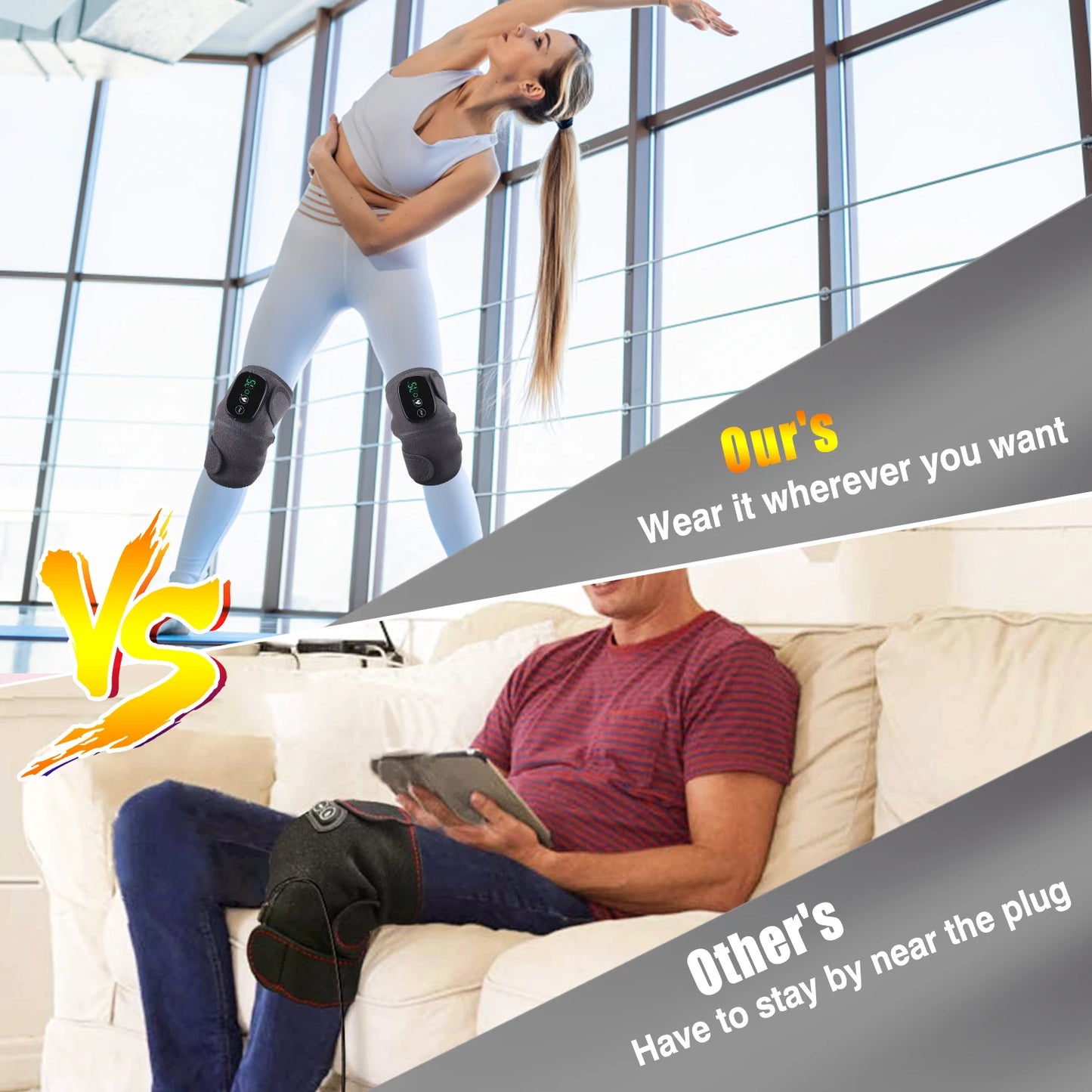 Hailicare Electric Heating Shoulder Brace With LED Massage