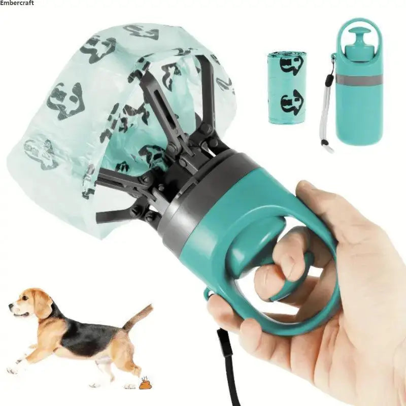 Portable Pet Poop Scooper With Integrated Bag Dispenser