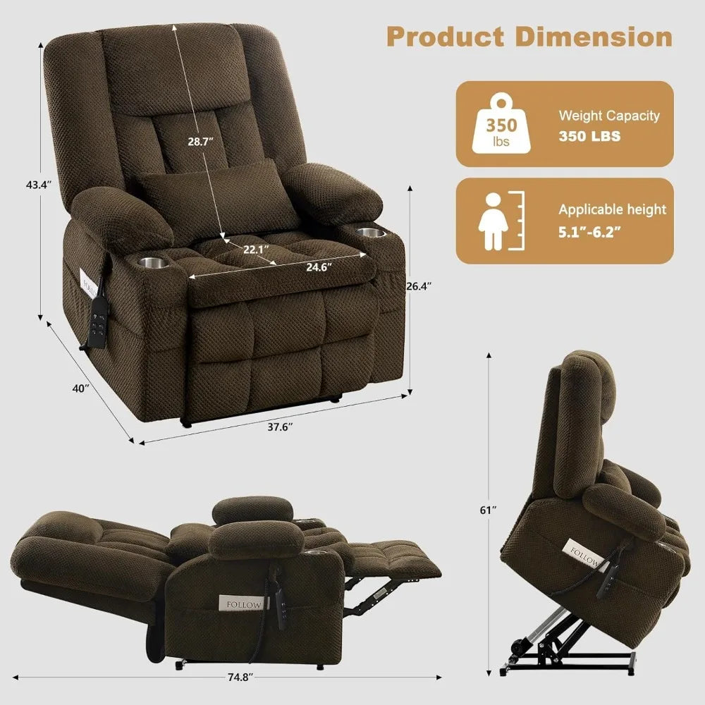 DAFIFY Electric Lift Recliner With Massage And Heat