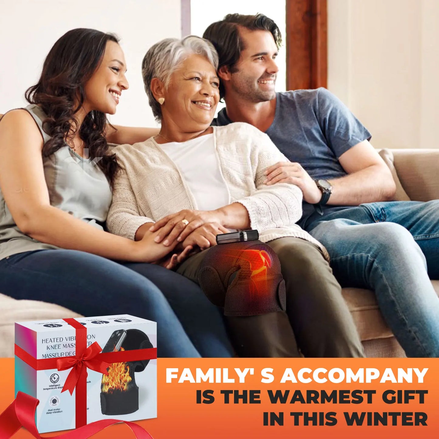 PASTSKY Electric Knee Massager 2 in 1 Heated Vibration Therapy