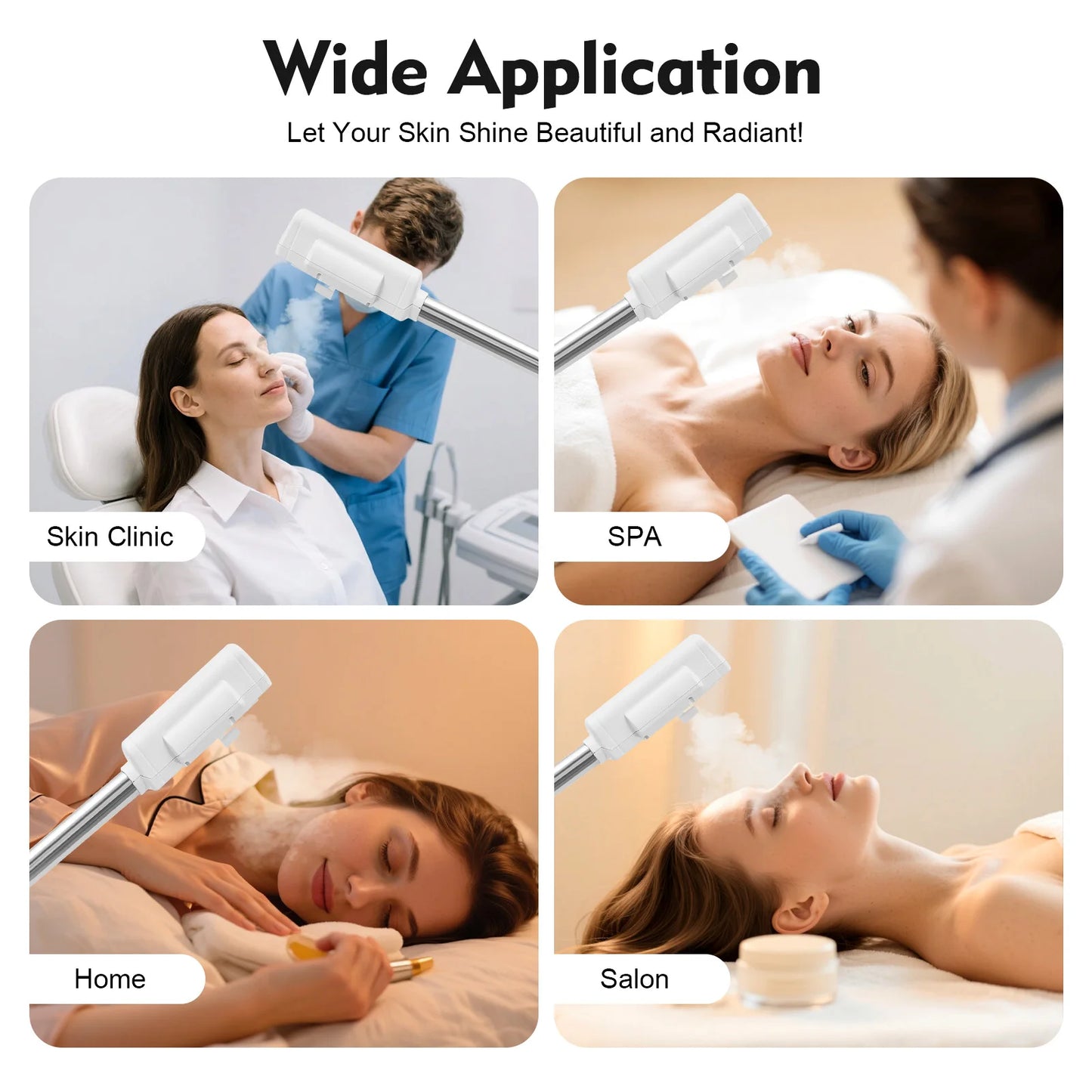 Bymaocar Wheeled Facial Steamer Machine for Skin Glow