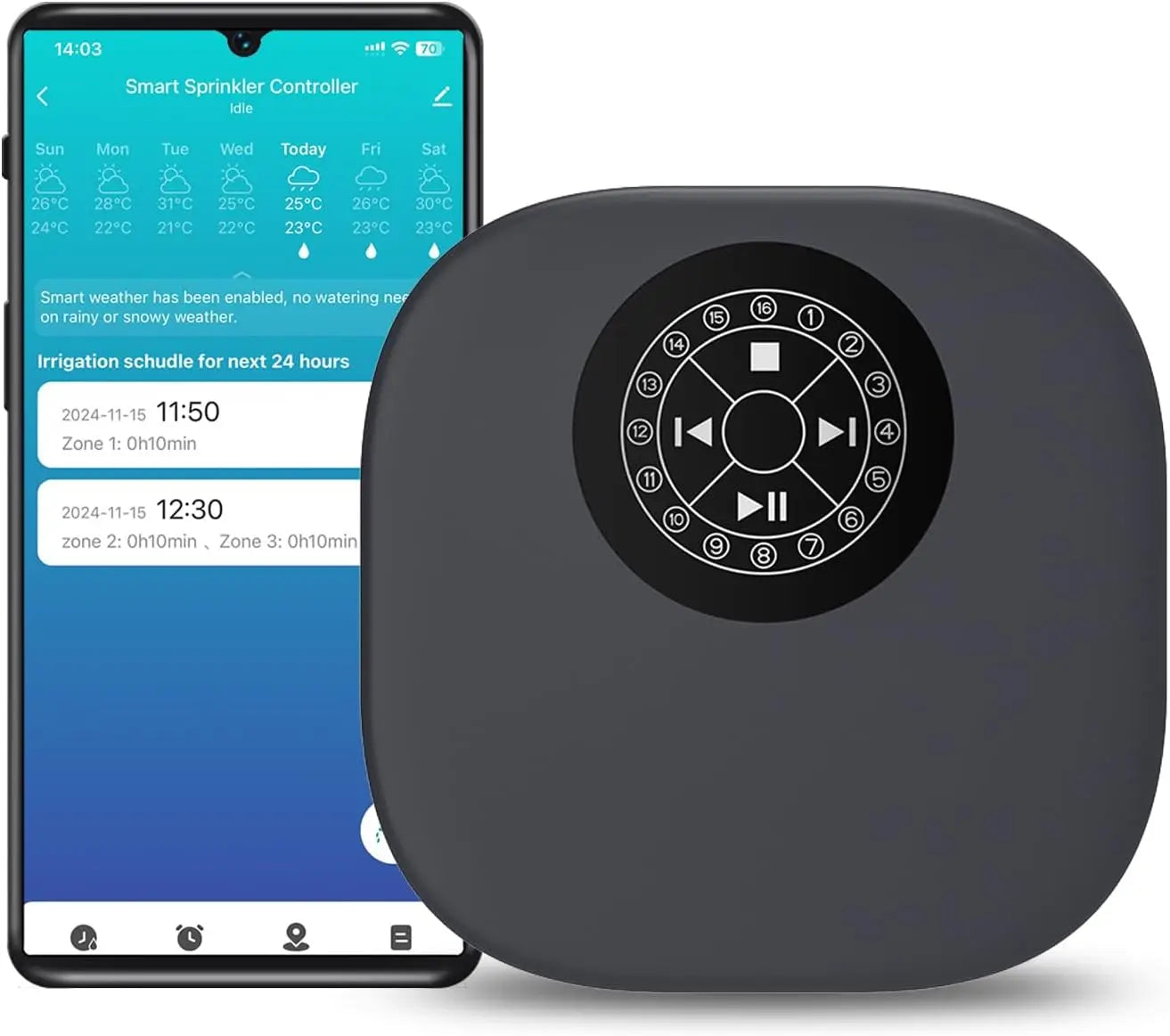 Hign-concerned 16 Zone WiFi Sprinkler Controller For Alexa