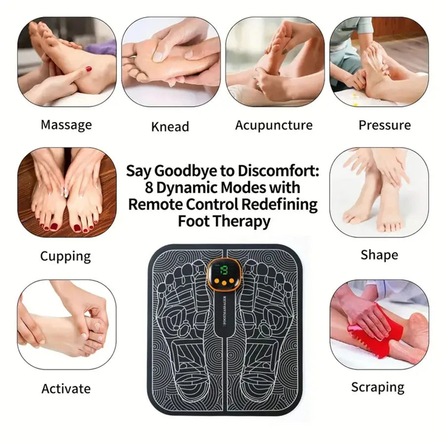 EMS Foot Massager For Muscle Relaxation With LCD Display Remote