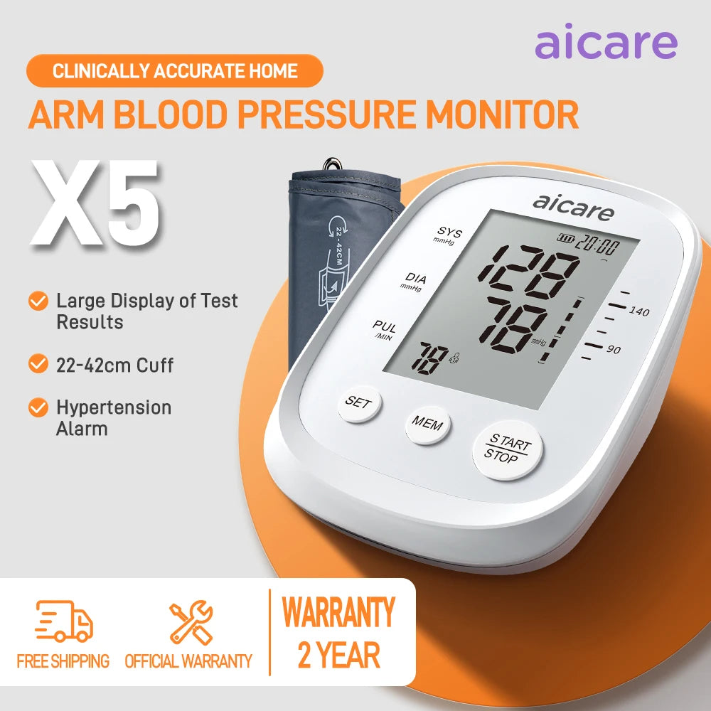 Aicare Digital Blood Pressure Monitor Upper Arm Home Use