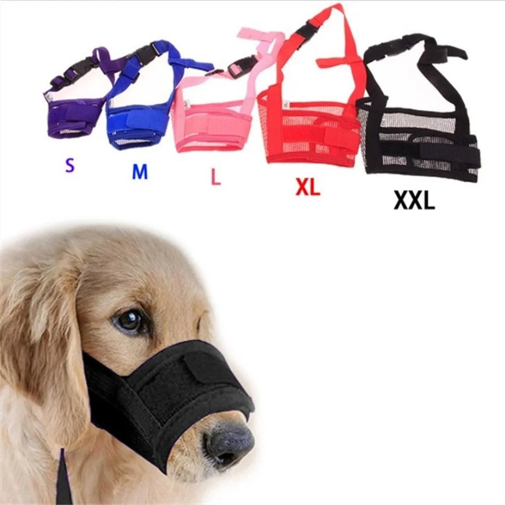NONECN Anti Barking Dog Muzzle Adjustable Mesh Breathable Nylon Straps