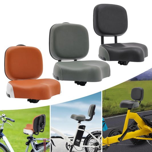 Cushion Tricycle Seat With Adjustable Backrest For Road Bicycles