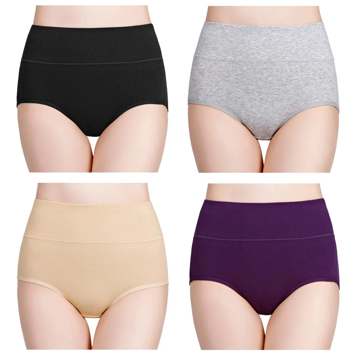 JOG MCERGCN High Waist Cotton Panties for Women Shaping Briefs
