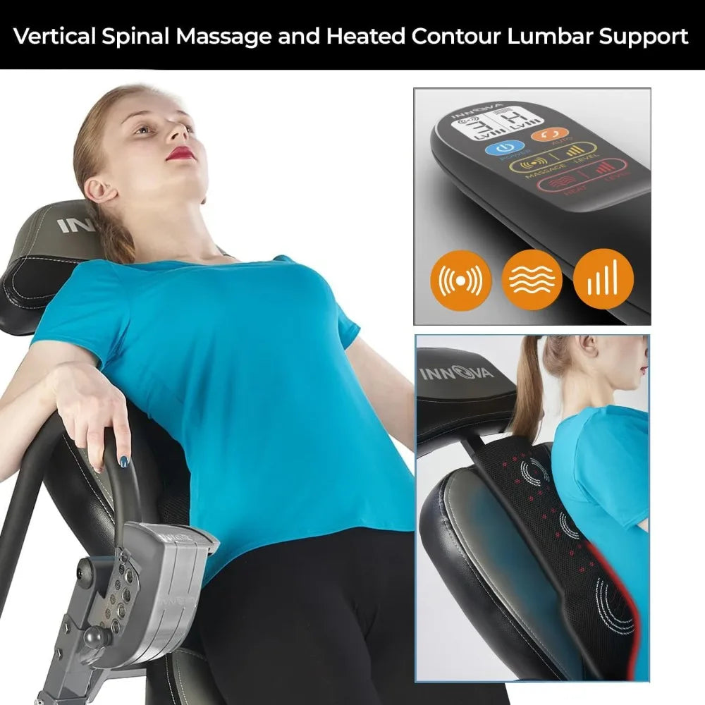 Innova Advanced Heat And Massage Inversion Table With Lumbar Pad