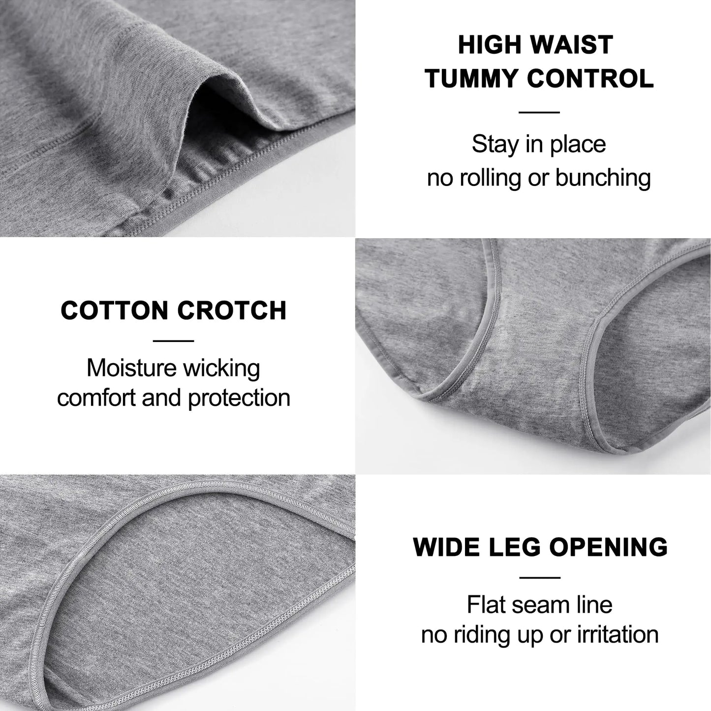 JOG MCERGCN Cotton Panties Women High Waist Briefs